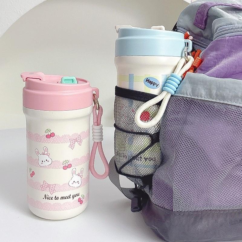 Sanrio Stainless Steel Travel Mug With Handle And Leakproof Lid For Kids And Students