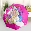 1pc Barbie Unicorn Fantasy Umbrella with Plastic Handle,Suitable for All Seasons Travel Outdoor Multi-functional UmbrellaDCS185