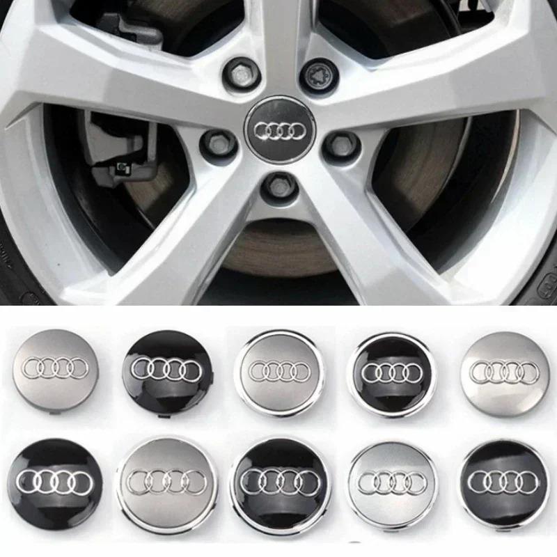 4pcs 60/61/68/69/77MM Car Wheel Center Hup Cap Cover for qaz22 A6 A7 A8 A3 A4 A5 A6 S3 S4 Q3 Q5 Q7 RS3 RS4 RS5 RS6 TT Accessories