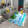 3D Современный ковер с пейзажем за окном Красивый вид за окном Коврики Кухня Ванная Нескользящий коврик Ковры для декора гостиной и спальни
