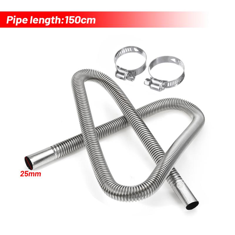 25mm Air Diesel Parking Heater Stainless Steel Exhaust Pipe Tube Gas Vent Hose Heater Parts For Car Truck