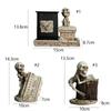 Resin Crafts Halloween Skull Pen Holder Funny Skeleton Toothbrush Holder  Home Desktop Decoration