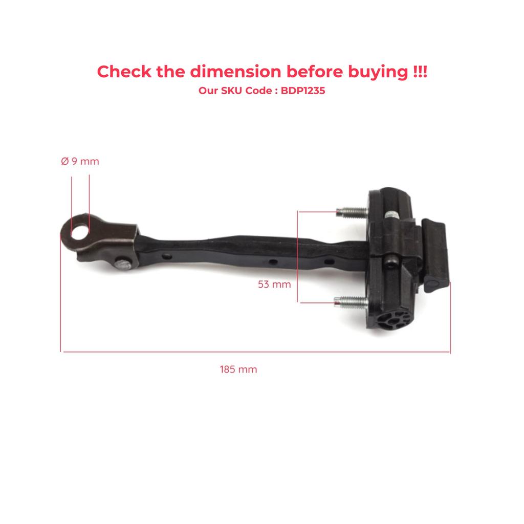 BDP1235-1 2 Pieces Rear Door Hinge Stop Check Strap Limiter for Vauxhall Opel Astra K B16 Crossland X Cruze 2016-2019 Buick Verano 13456270