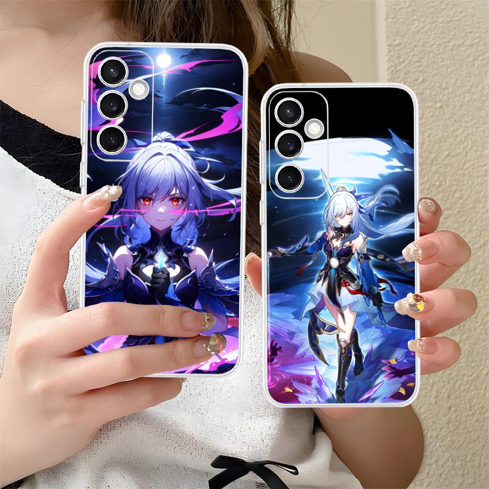 Прозрачный чехол HSR Jingliu для Samsung Galaxy S25 S24 S23 S22 S21Plus FE Ultra Цветная накладка