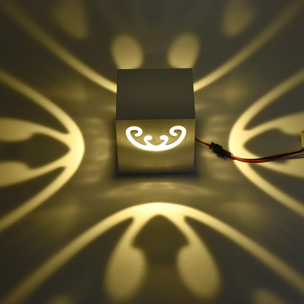 Светодиодный Потолочный Светильник 3 Вт Полый Дизайн Материал Алюминиевый Сплав 360 градусов Светящаяся Потолочная Лампа для Ресторана 85‑265 В