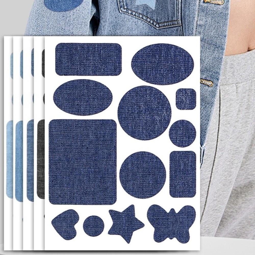 Reinforcement Repair Patches Blue Denim Clothing Patches New Self-Adhesive Patches for Knee Repair