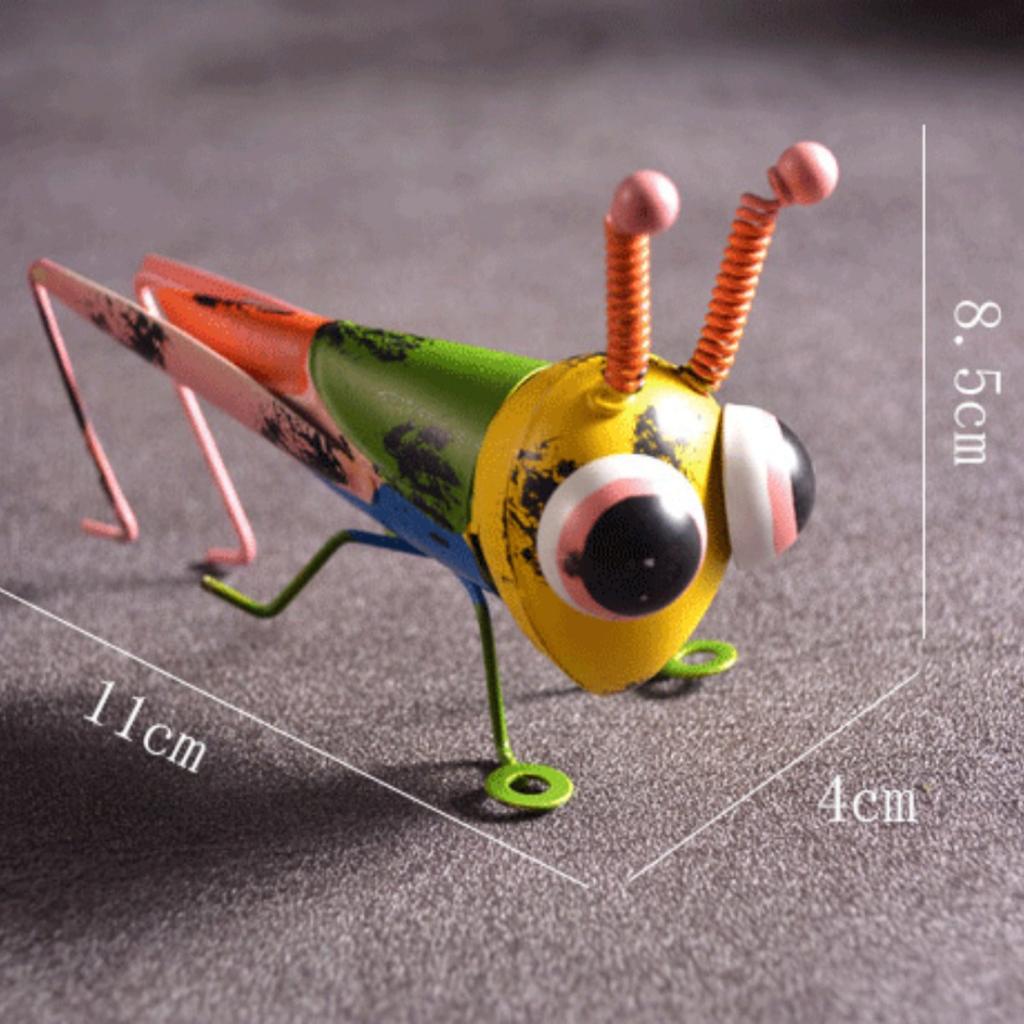 3 шт., наружная декоративная металлическая модель, большая фигурка кузнечика, металлические фигурки животных для садового искусства, украшение для газона, статуя животного для наружного декора патио