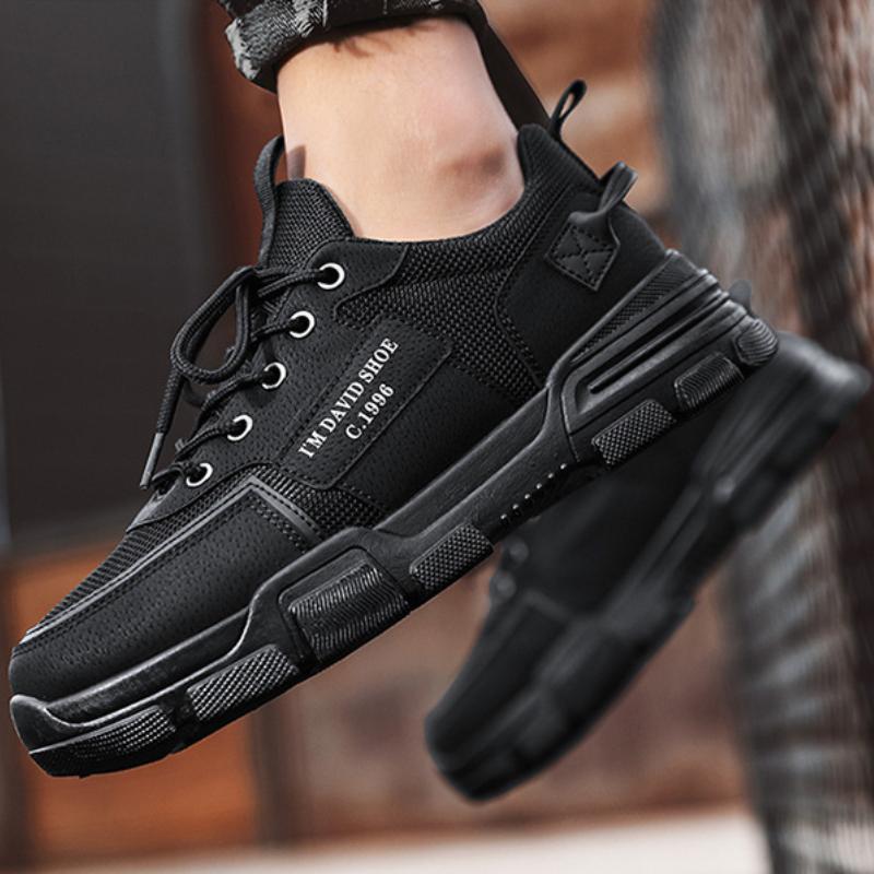 Fashion Men's Sneakers Autumn Comfortable Breathable Non-slip Running Shoe Thick-soled Wear-Resistant Work Shoes for Men Tenis Masculino