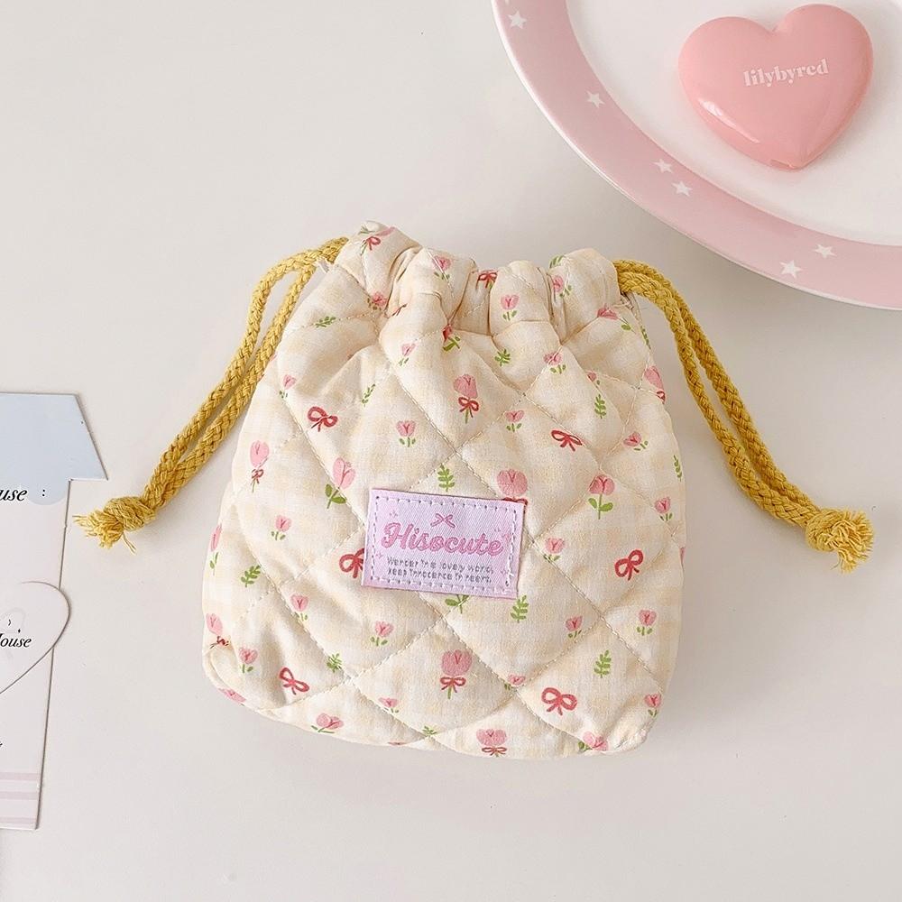 Quilted Fabric Camera Storage Bag Soft Padded Camera Case Accessory Organization