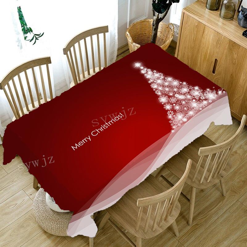 Рождественская скатерть с годовым узором, прямоугольная скатерть, домашний обеденный стол, журнальный скатерть, противообрастающие украшения