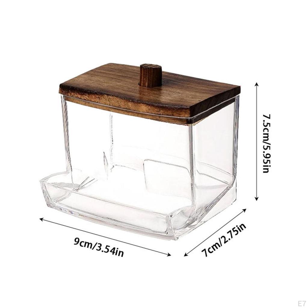 Cosmetic Cotton Swab Organizer with Lid