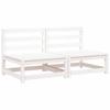 VidaXL Canapés de Jardin sans Accoudoirs 2 pcs, Sièges avec Dossier, Meubles de Terrasse Patio Arrière-cour Extérieur, Blanc 837922