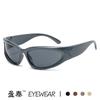 Millennium futuristic European and American new YK sunglasses, cycling punk sports Internet celebrity sunglasses women's trendy glasses