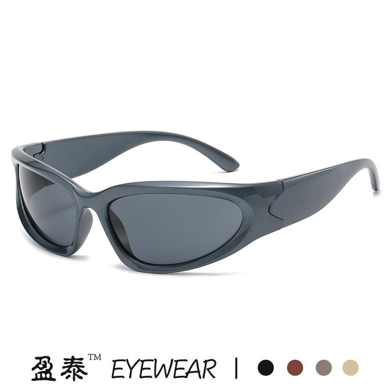 Millennium futuristic European and American new YK sunglasses, cycling punk sports Internet celebrity sunglasses women's trendy glasses