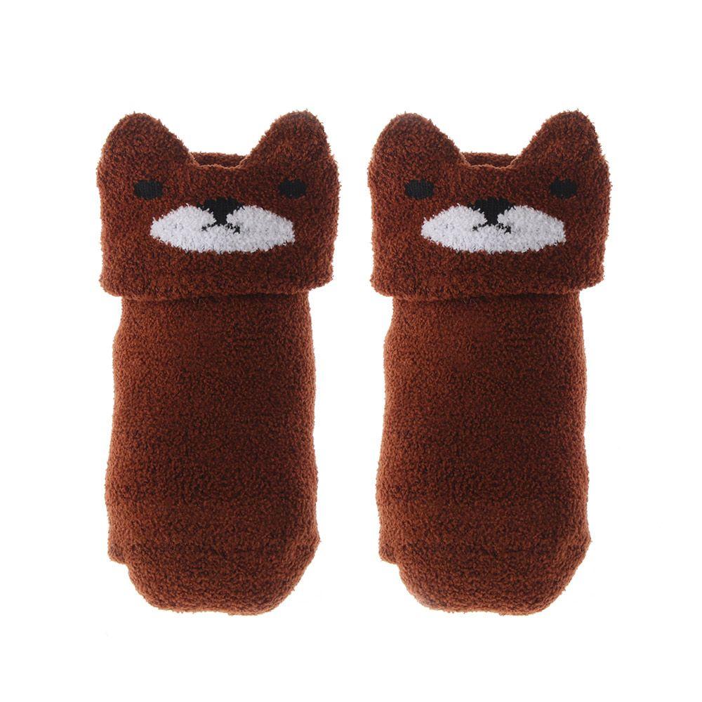 Animals Plush Soft Thickening Floor Sox Coral velvet socks Newborn Toddler Socks Anti-slip Slippers