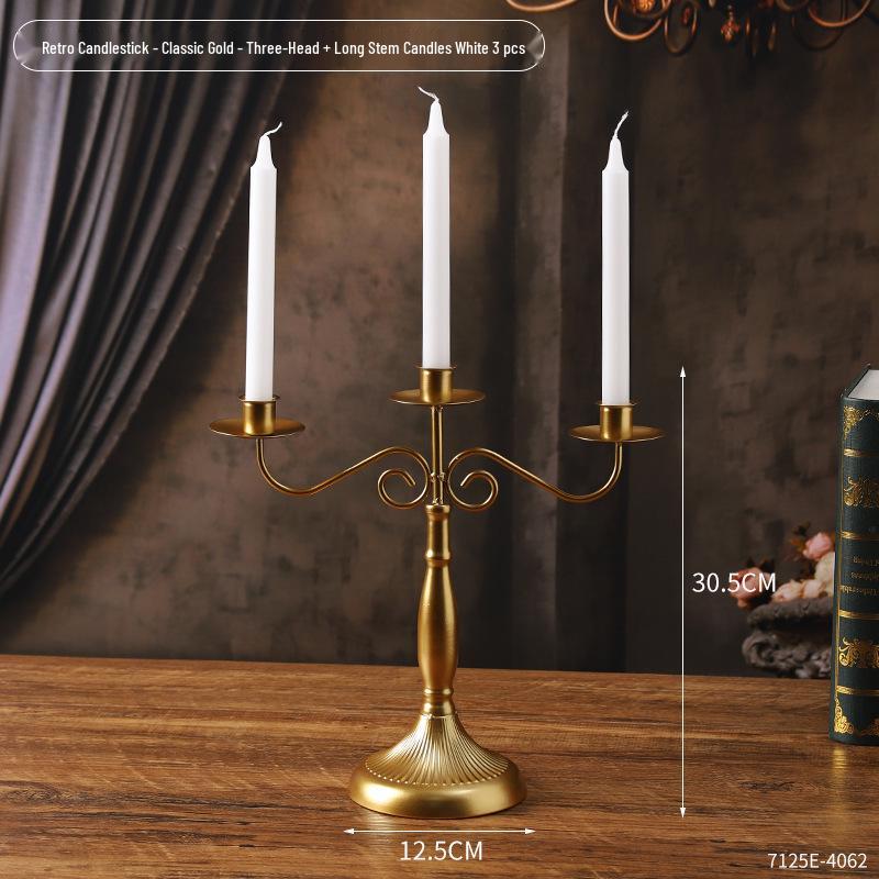 Винтажный французский подсвечник-украшение – Романтический европейский держатель для свечей для декора стола и фотосессий