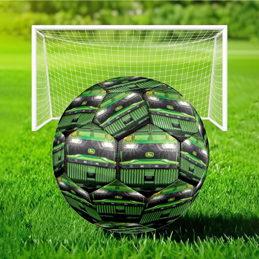 John Deere Logo Design Size 5 Soccer Ball, Suitable for Training and Matches, High-Elasticity, Wear-Resistant Material Gift for Fan