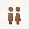 1 Pair Solid Wood Bathroom Sign Men's and Women's WC Door Sign Restroom Sign  Toilet Door Decoration
