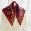 Breathable Cotton Square Scarf Korean Small Scarves Elegant Cashew Nut Print Silk Scarf  Vacation
