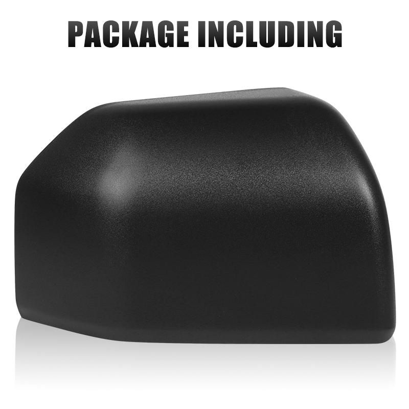 Raer Mirror Covers Cap For Ford F-150 Pickup Truck 2015 2016 2017 2018 Texture Black/Glossy Black Left Right Replace