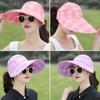 Outdoor Summer Travel Protection Sun Hat Women Wide Brim Sun Hat Beach Cap UV Protection Visor Caps