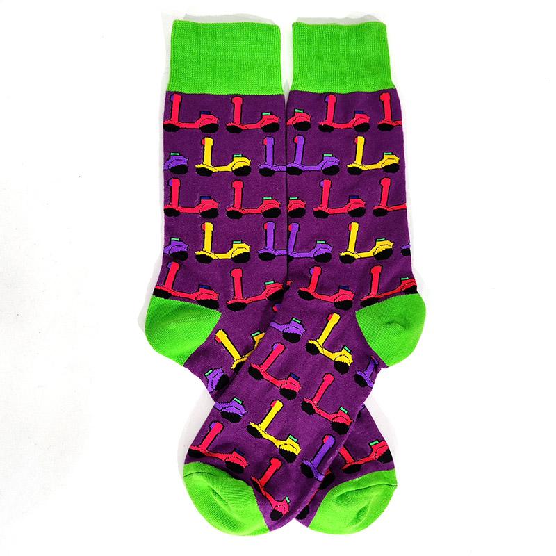 Новинка, веселые мужские носки с рисунком из хлопка, покер, корги, лягушка, сумасшедший бургер, пиранья, волк, авокадо, орел