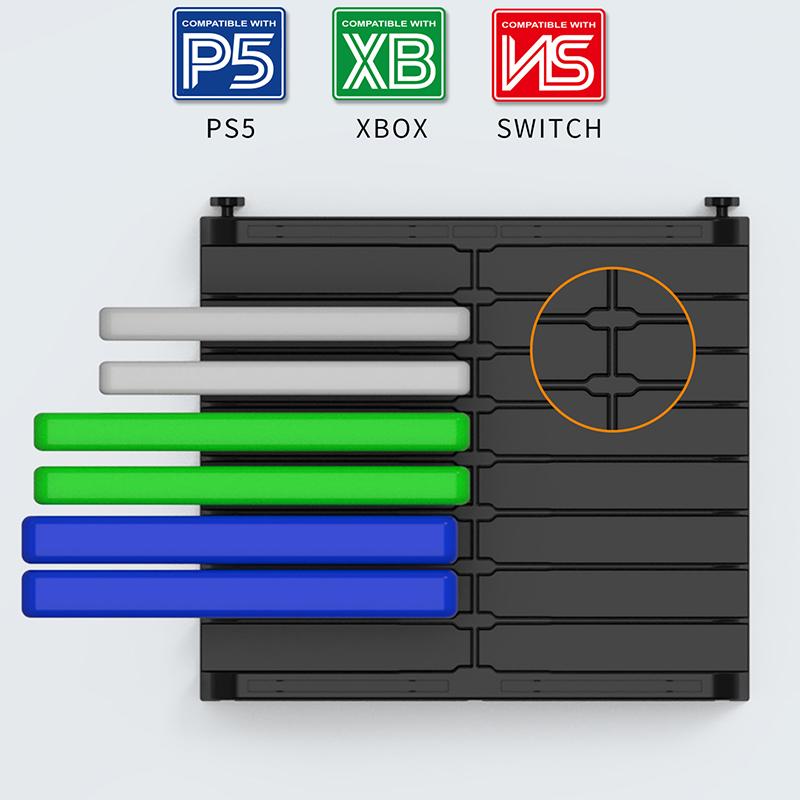Подставка для хранения игровых дисков, совместимая с PS5 Slim, Xbox, Nintendo Switch, держатель игровых компакт-дисков для стола
