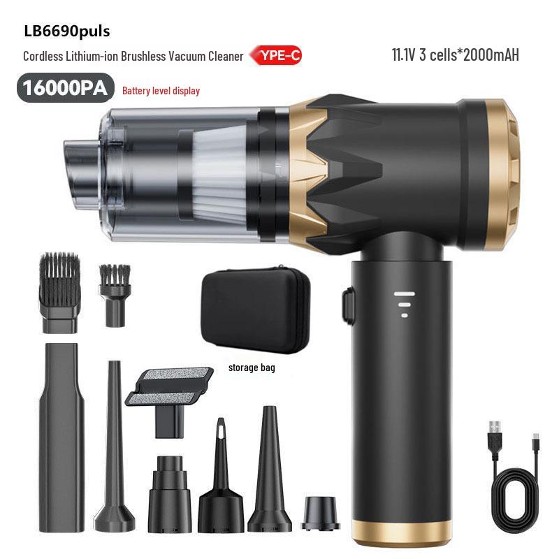 Мощный беспроводной ручной автомобильный пылесос – Сильное всасывание, Перезаряжаемый, для использования в салоне автомобиля и дома