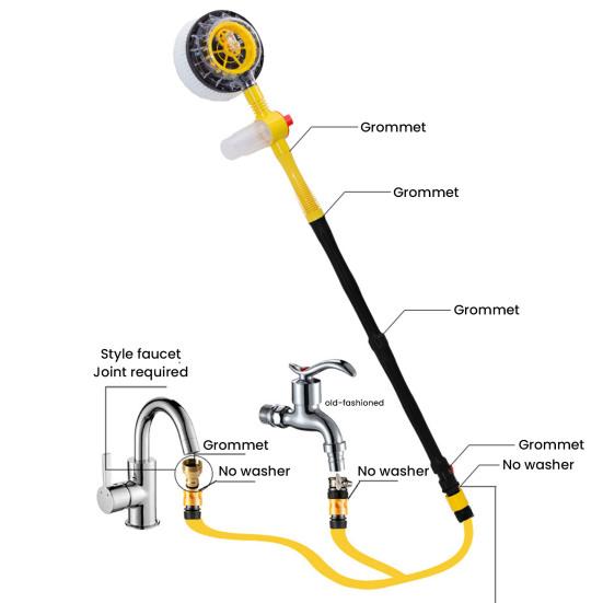 Автоматическая вращающаяся выдвижная щетка для мойки автомобиля с длинной ручкой, вращающаяся на 360 градусов швабра, автоматически пенится, комплект для мойки автомобиля