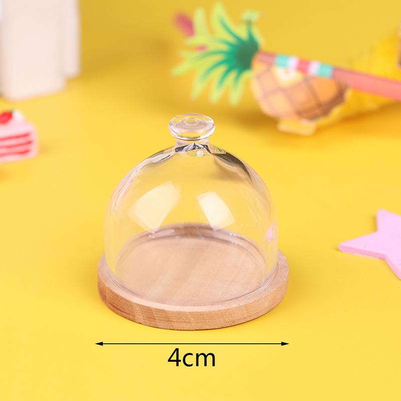 1:12 Миниатюрная кукольная банка для конфет, стеклянный поднос для десертов и фруктов, игрушка для декора кукольного домика