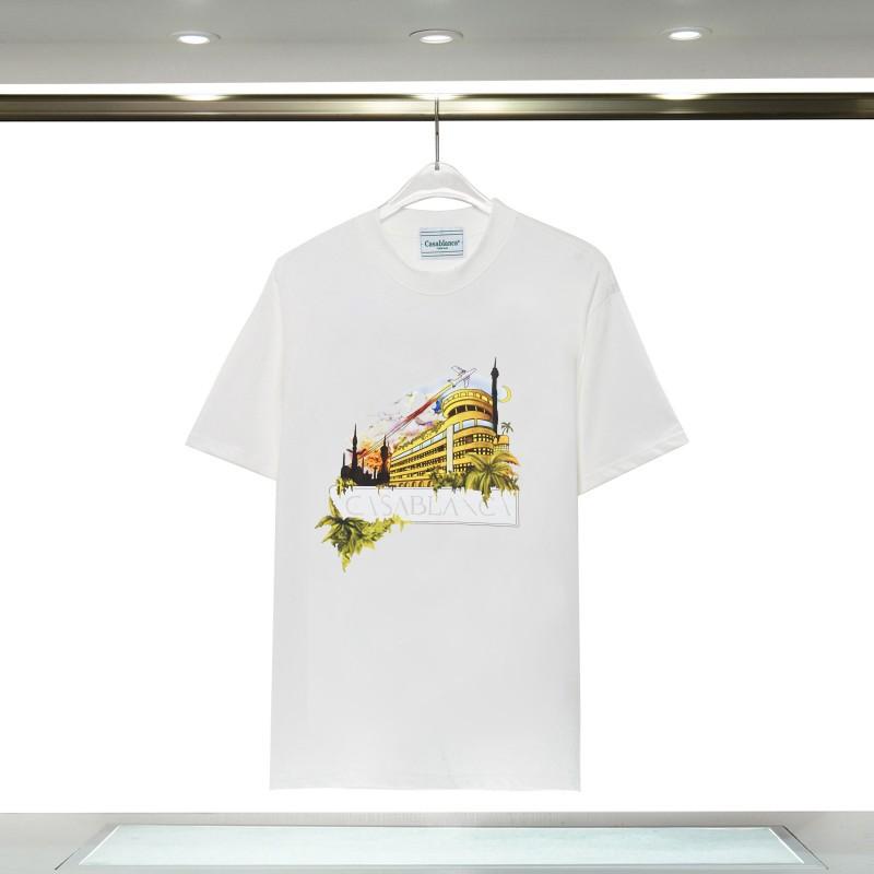 Casablanca 23 spring and summer new fantasy gate starry sky castle casa letter logo short-sleeved couple T-shirt