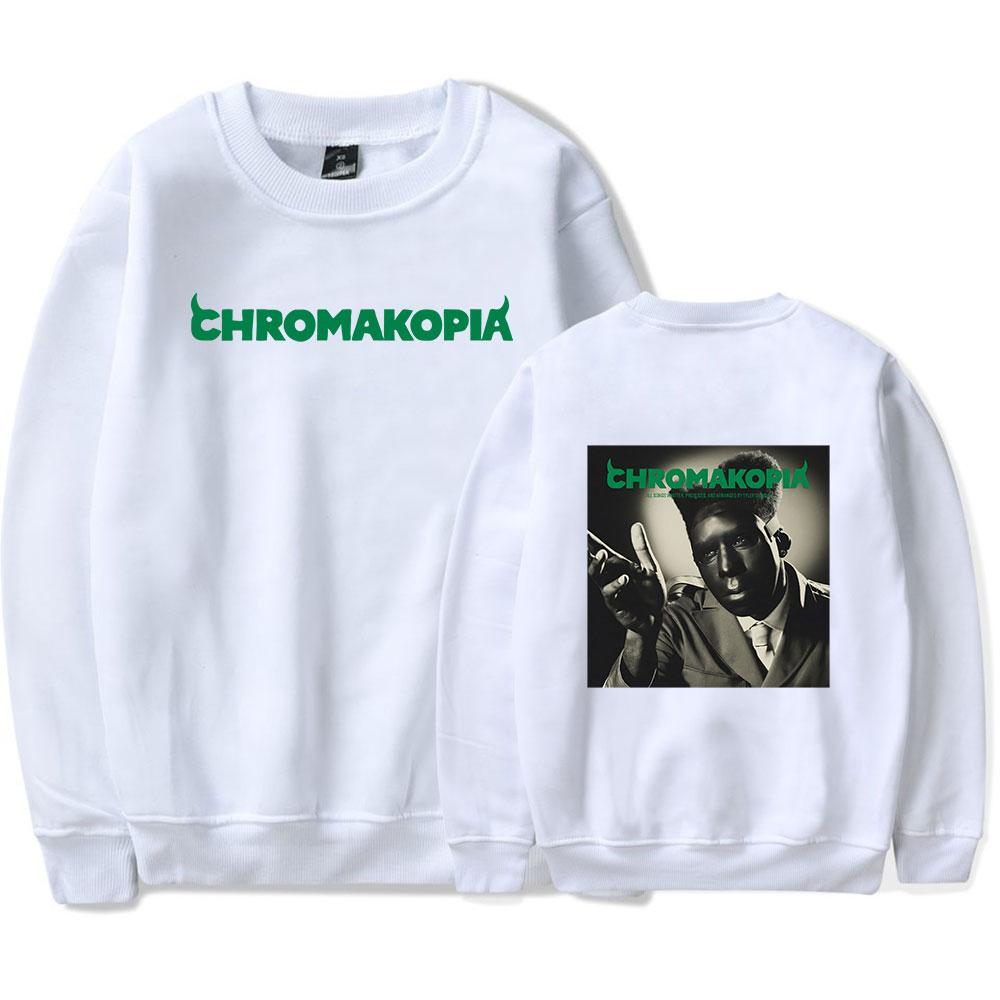 Chromakopia Худи Оверсайз Женское Мужское С круглым вырезом С длинным рукавом Свитшот Повседневная Спортивная одежда