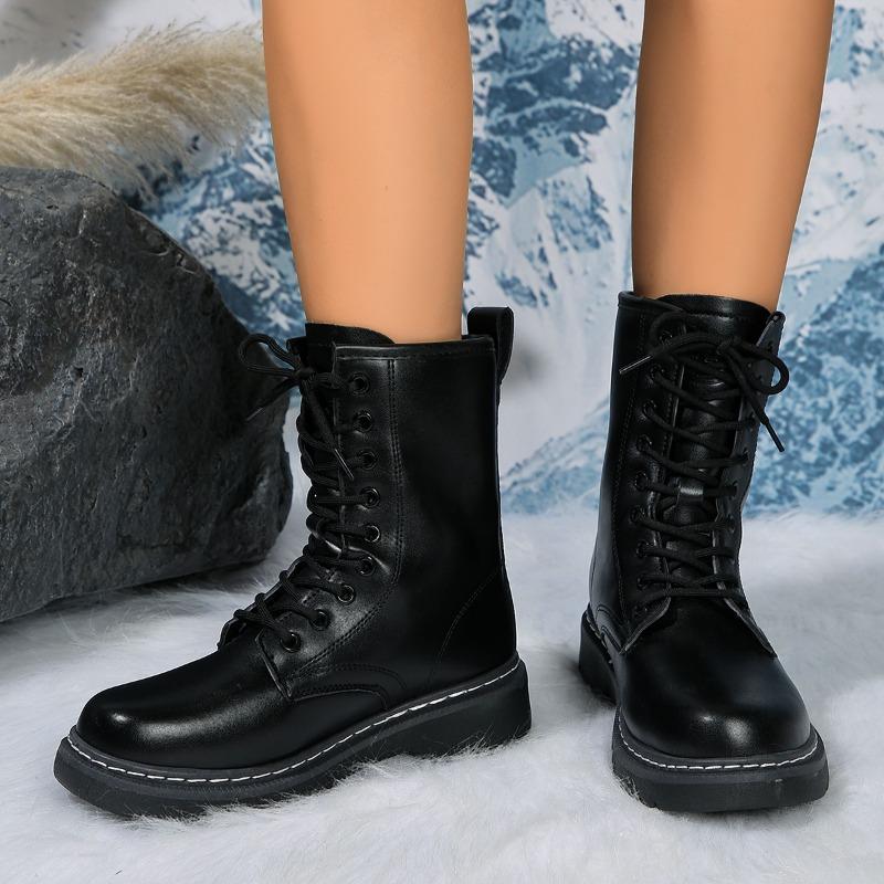 Women Boots Casual Shoes Woman Leather Chelsea Ladie Classic Punk Female Goth Shoes High Platform Boots Women Botas Mujer