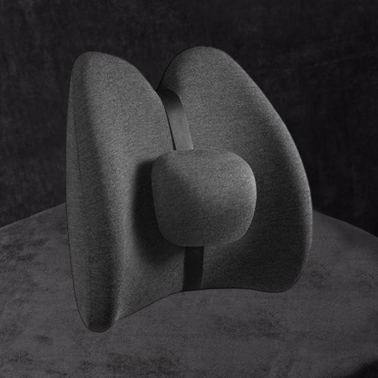 Lumbar Support Pillow Car Waist Cushion Ergonomic Design Soft Breathable Lower Back Support Pillow Memory Foam Seat Cushion