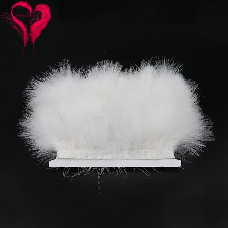 Turkey Marabou Feather 1 Meter Fancy Soft Fluffy Dyed Colorful Ribbon Lace Trim 6-8 CM Party Dress Garment Decoration Fringe