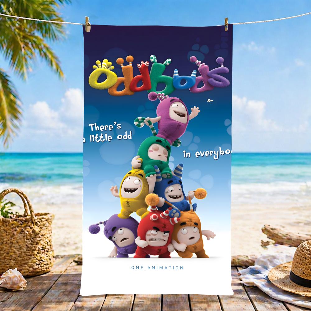 Полотенце O-Oddbods, Микрофибра, Пляжное полотенце, Быстросохнущее, Не собирающее песок, Ультратонкое волокно, Супермягкое.