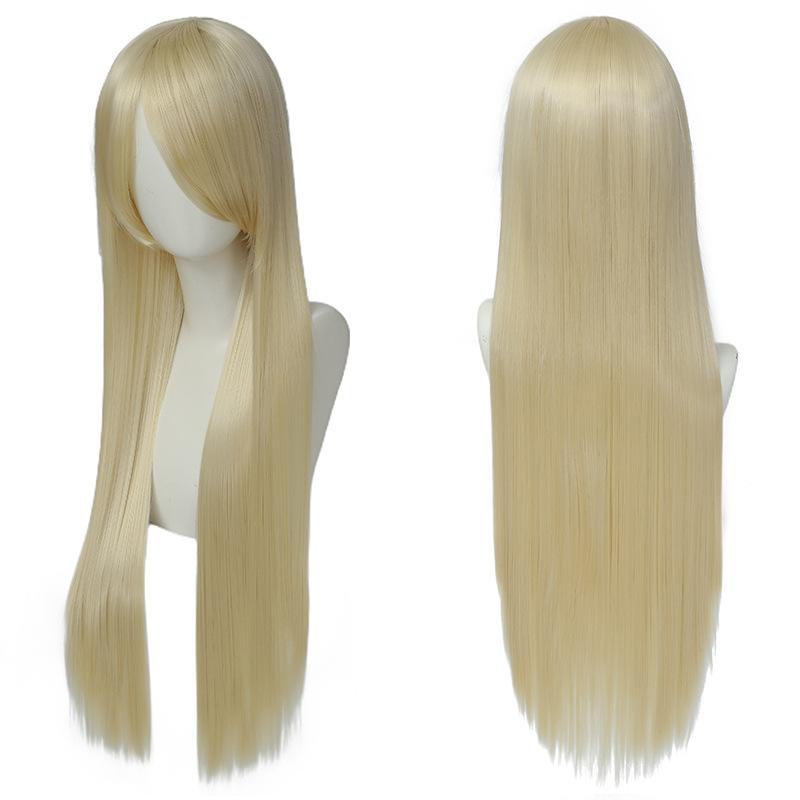 Synthetic Cosplay Wig 80cm Long Straight Hair Colorful Versatile Costume Party Anime Roleplay Styling