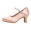 Fashion Professional  Women's Latin Dance Shoes Silk Close Toe Waltz Tango Cha Ballroom Party Dance Shoes Heeled 5.5CM
