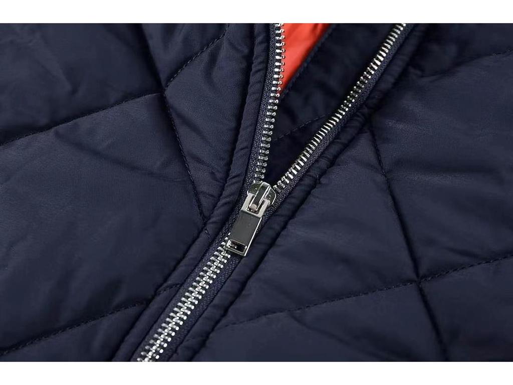 Мужская осенне-зимняя куртка 2024 года с воротником-стойкой и ромбовидной стежкой - Легкая, теплая и модная