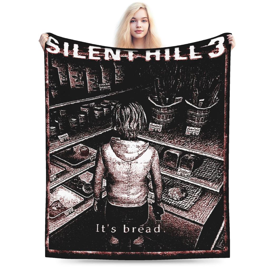 Warm Soft BlanketBoy Girl Travel Silent Hill Throw Blanket horror Flannel Bedspread For Couch Bed Street Trend Sofa Bed Cover