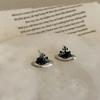 Серьги-гвоздики Dark Sweet Cool с трехмерной планетой и кошкой, женские, нишевый дизайн, изысканные, модные, универсальные серьги
