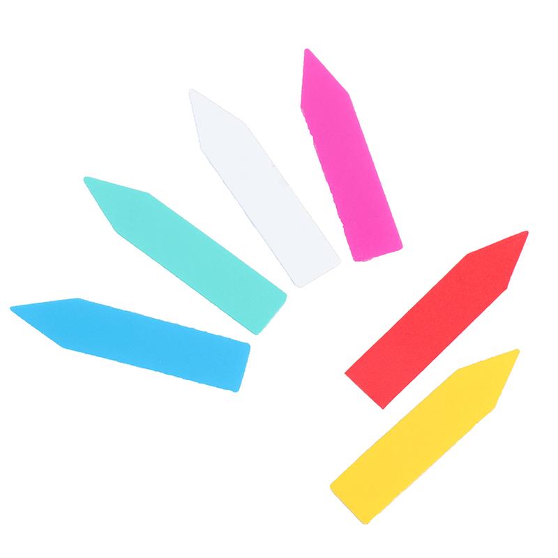 100 шт 5*1 см этикетки для растений комнатные бонсай имя бирка пластиковые разноцветные бирки для садоводства