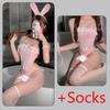 Sexy Lingerie Sexy Rabbit Girl Open Crotch Uniform Temptation Passionate Cat Girl Pajama Set Sexy Body Lingerie Women Sex Shop
