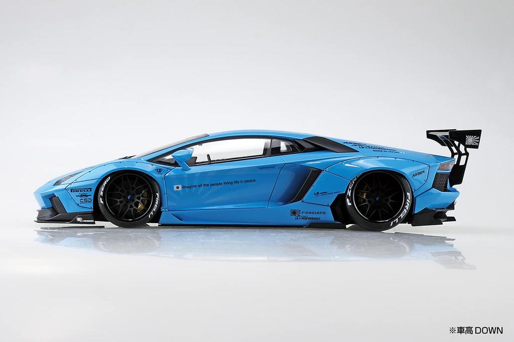 Aoshima Bunka Kyozai Серия Liberty Walk 17 LB Works Lamborghini Aventador 1 Пластиковая модель Небесно-голубой (АОСИМА) 1/24 Нет. Вер. Набор,