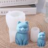 3D Силиконовая форма кошки Сидящая кошка Форма для мыла Форма для эпоксидной смолы Форма для свечей Изготовление свечей