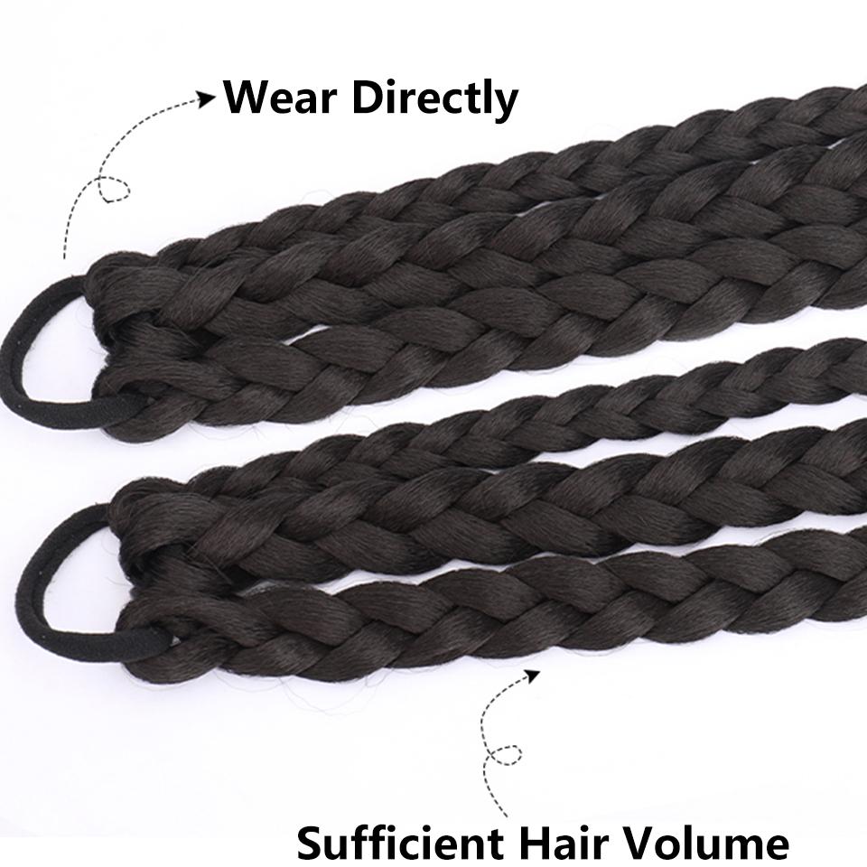 LUPU Синтетические боксерские косы, хвост для женщин, эластичная веревка для кос, резинка, аксессуары для волос, термостойкие накладные волосы