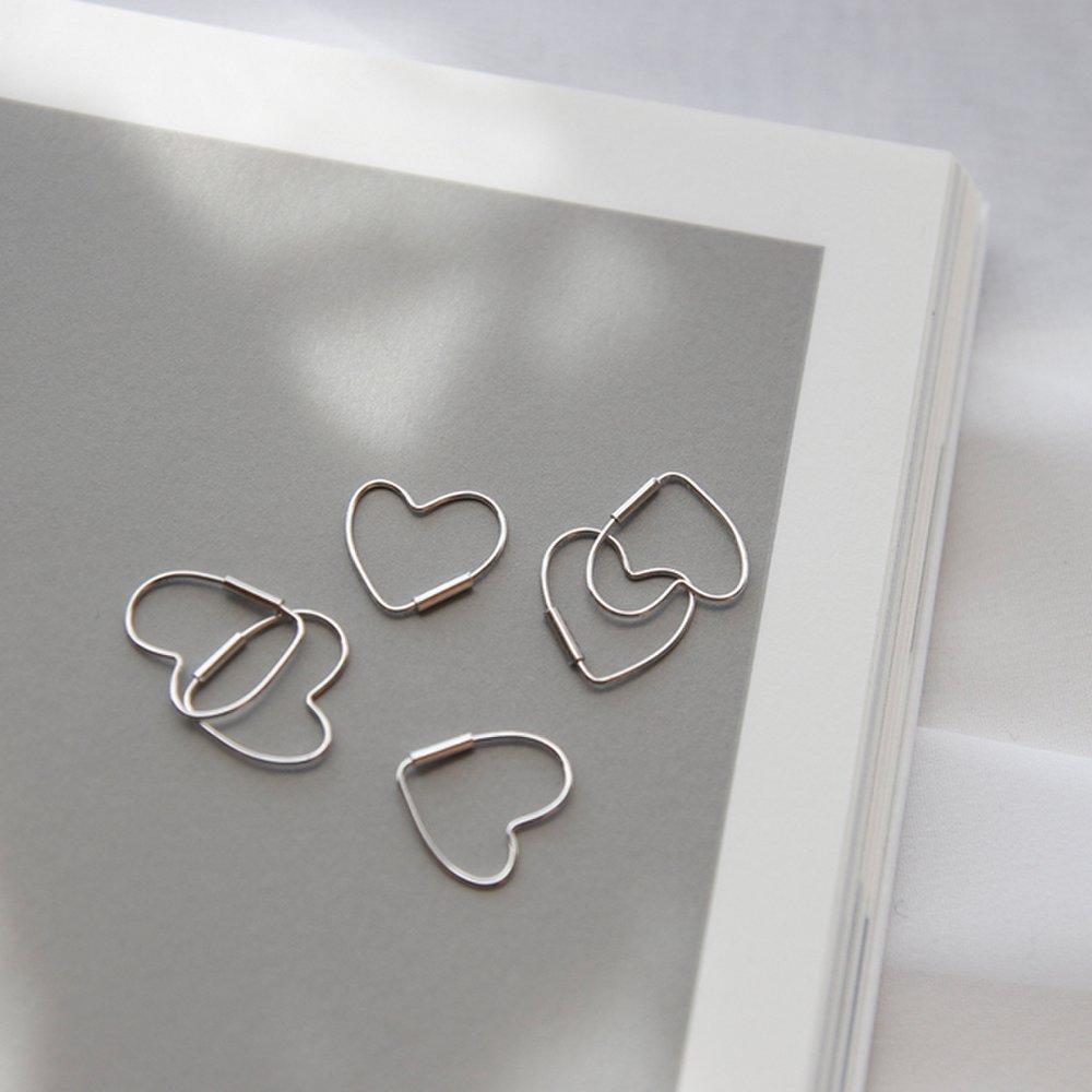 J.Lauren 91M02025 Heart Ring Silver Earrings