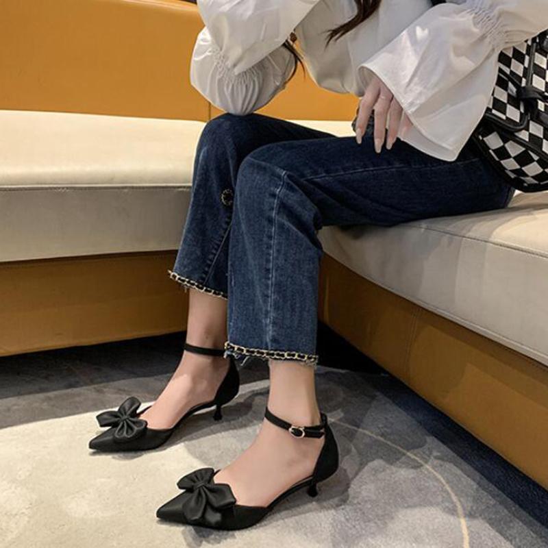 Женская обувь, дизайнерская роскошная элегантная женская обувь на каблуке «котенок», летние женские туфли на высоком каблуке, вечерние модные туфли-лодочки