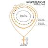SHIXIN 3Pcs/Set Vintage Jesus Cross Pendant Necklace for Women Elegant Multilayer Colorful Crystal Chain Choker Jewelry Gift New