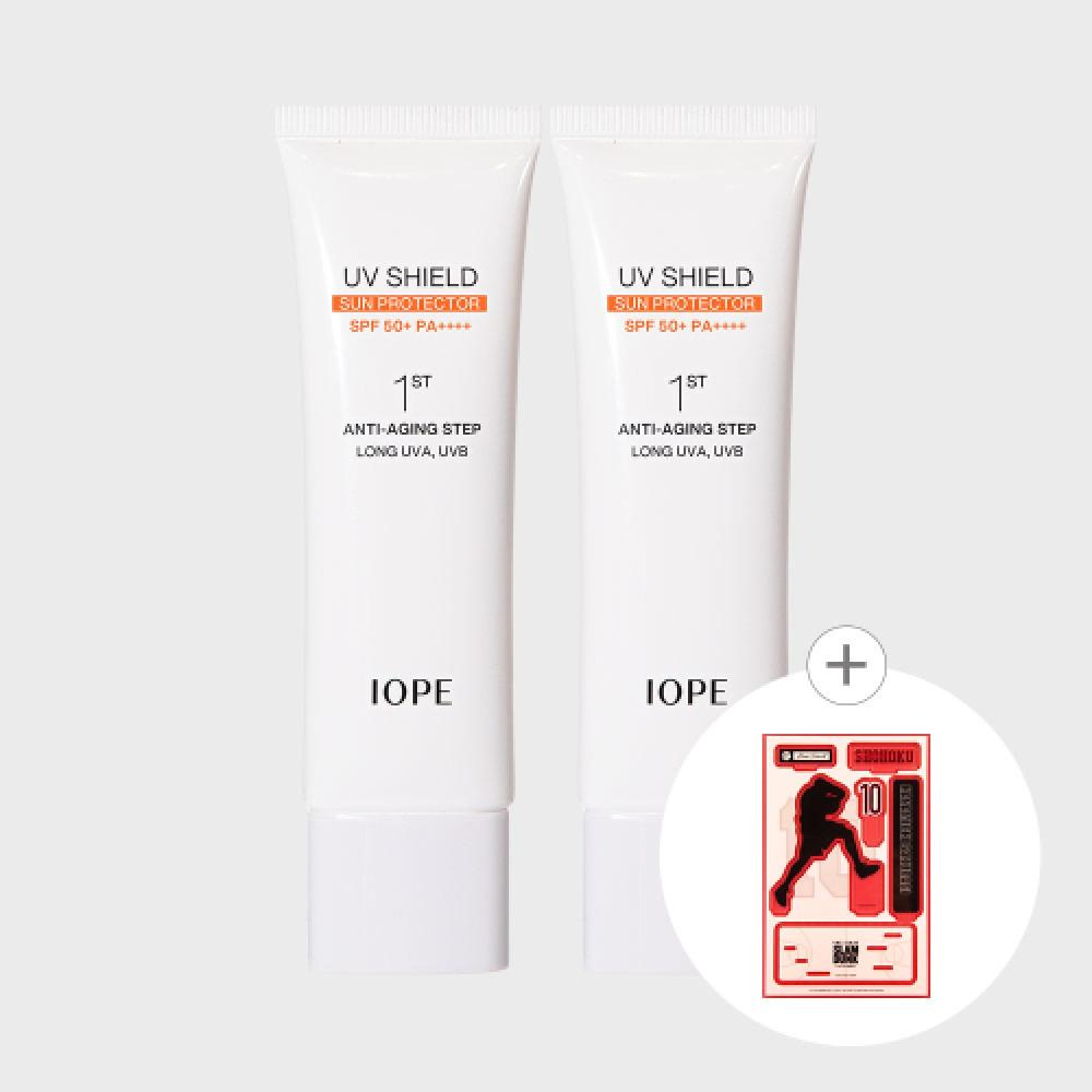 Iope Uv Shield Sun Protector 50ml X2 Free Slam Dunk Acrylic Stand